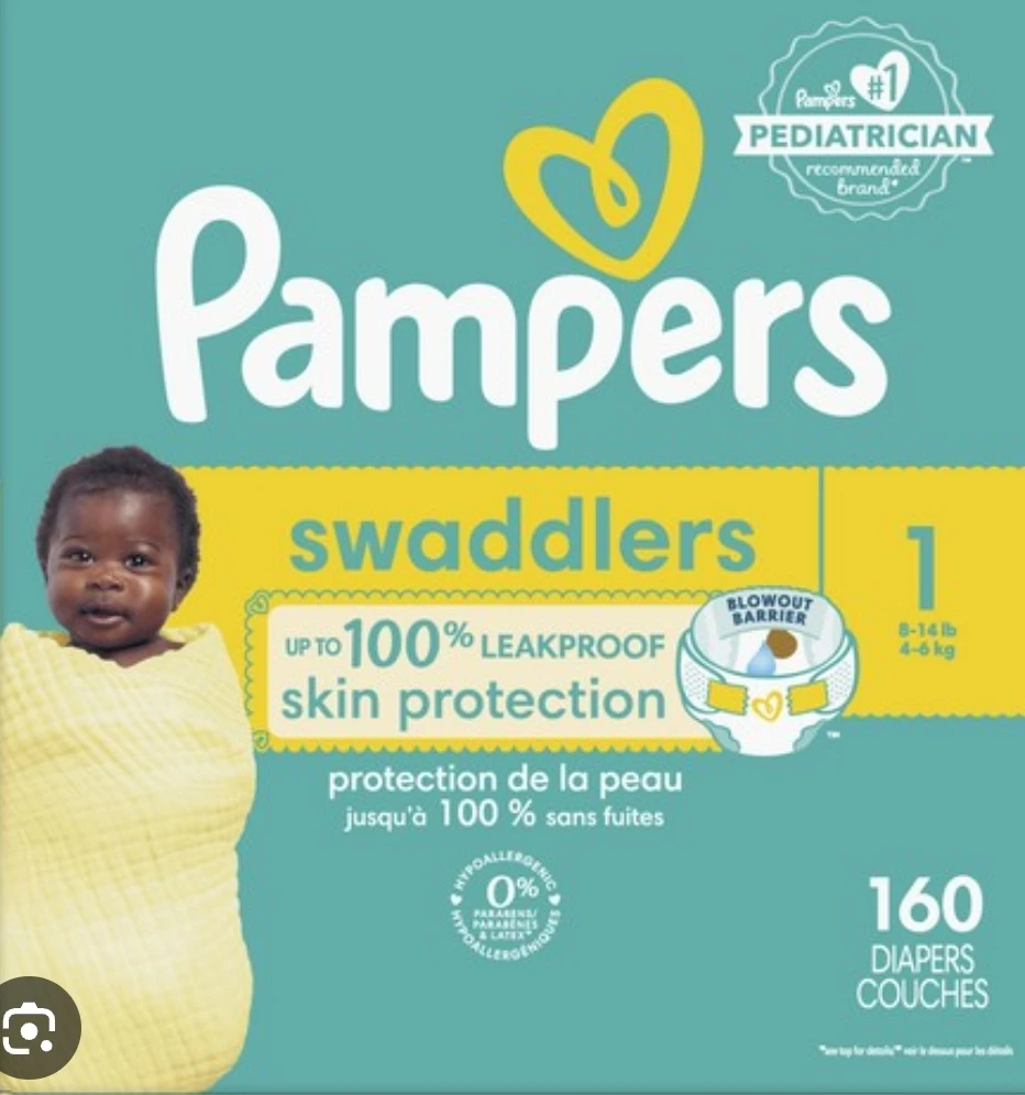 Baby Pampers Swaddlers Size 1 Diapers - 160 Count