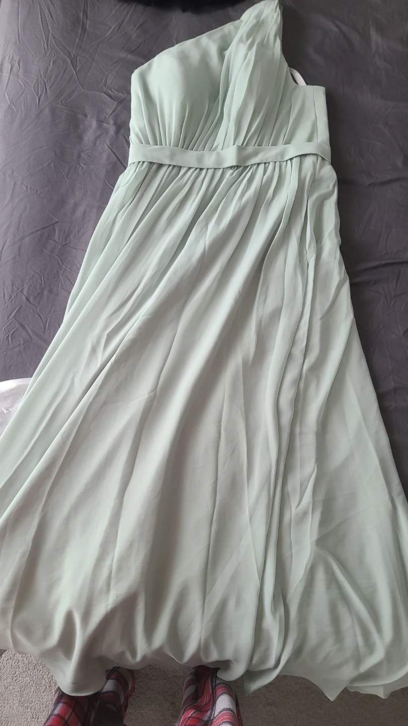 Light Green One-Shoulder Maxi Dress - photo 3