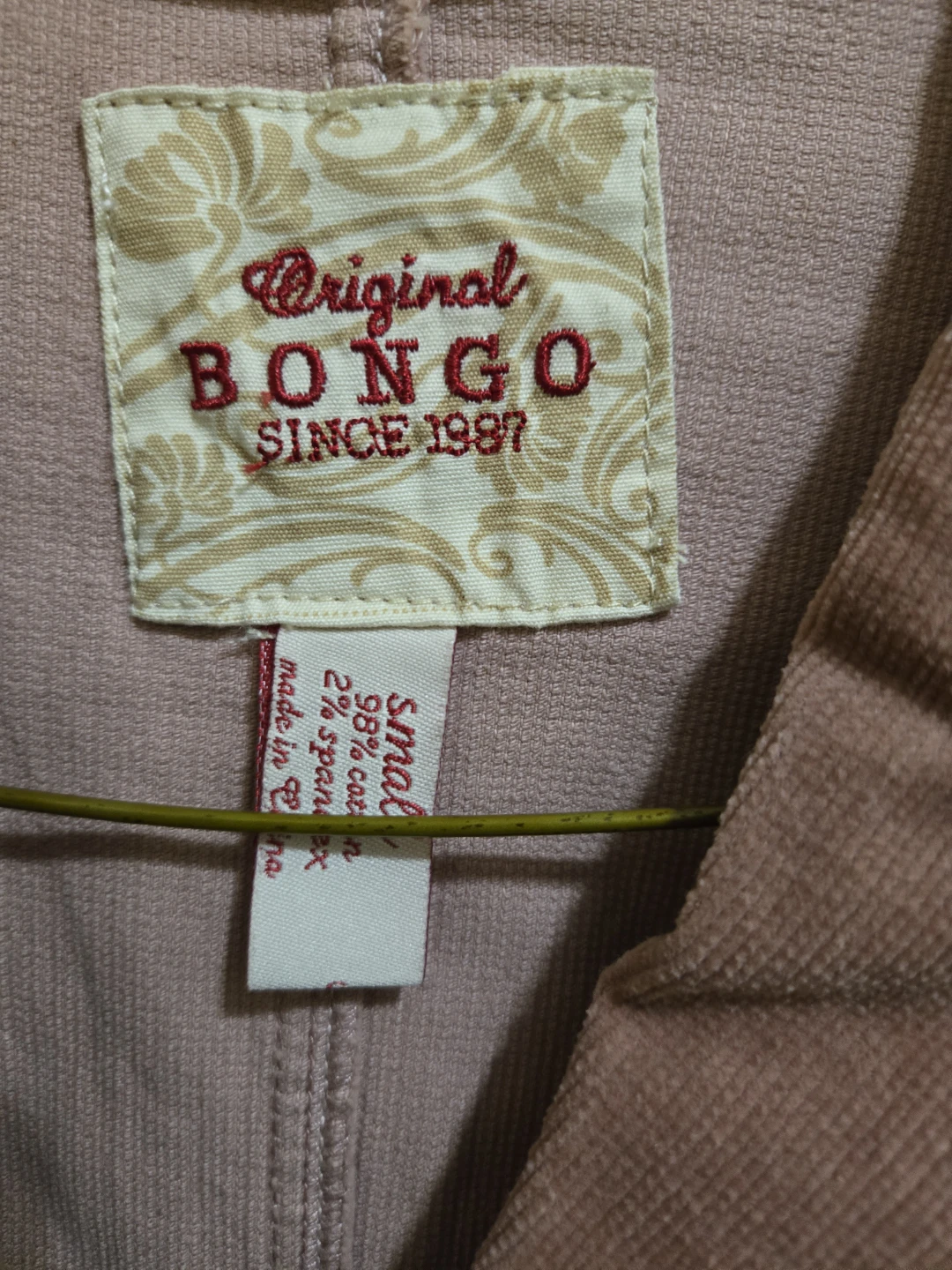 Bongo Pink Corduroy Jacket Size Small - photo 3