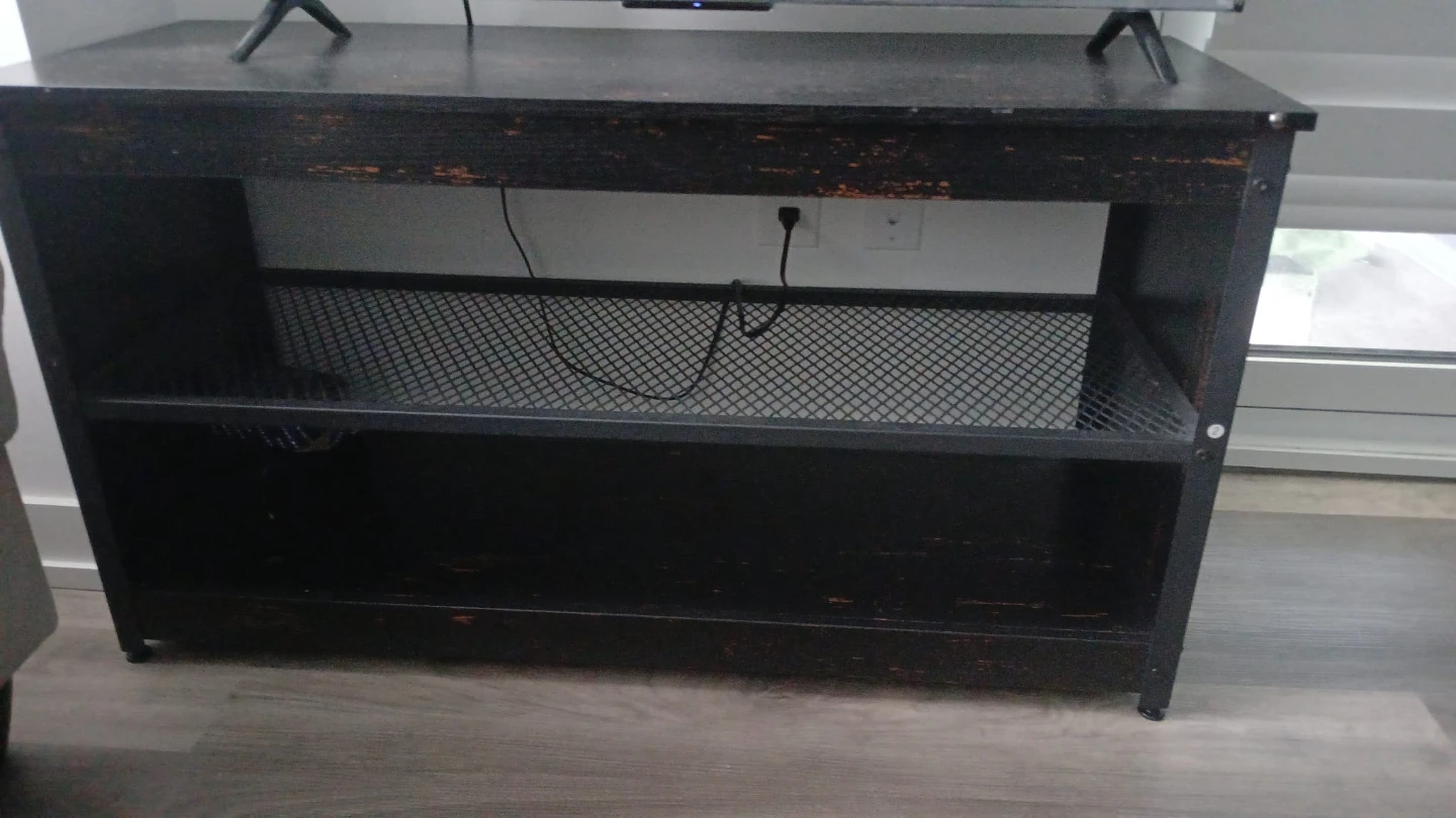 Black Media Console TV Stand