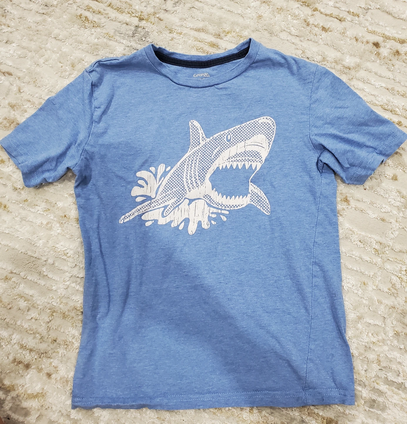 George Boys' Blue Shark T-Shirt