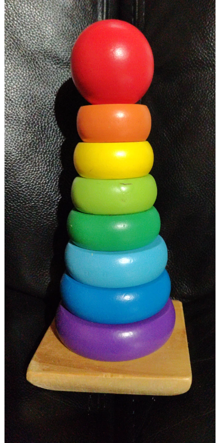 Melissa & Doug Wooden Rainbow Stacker Toy