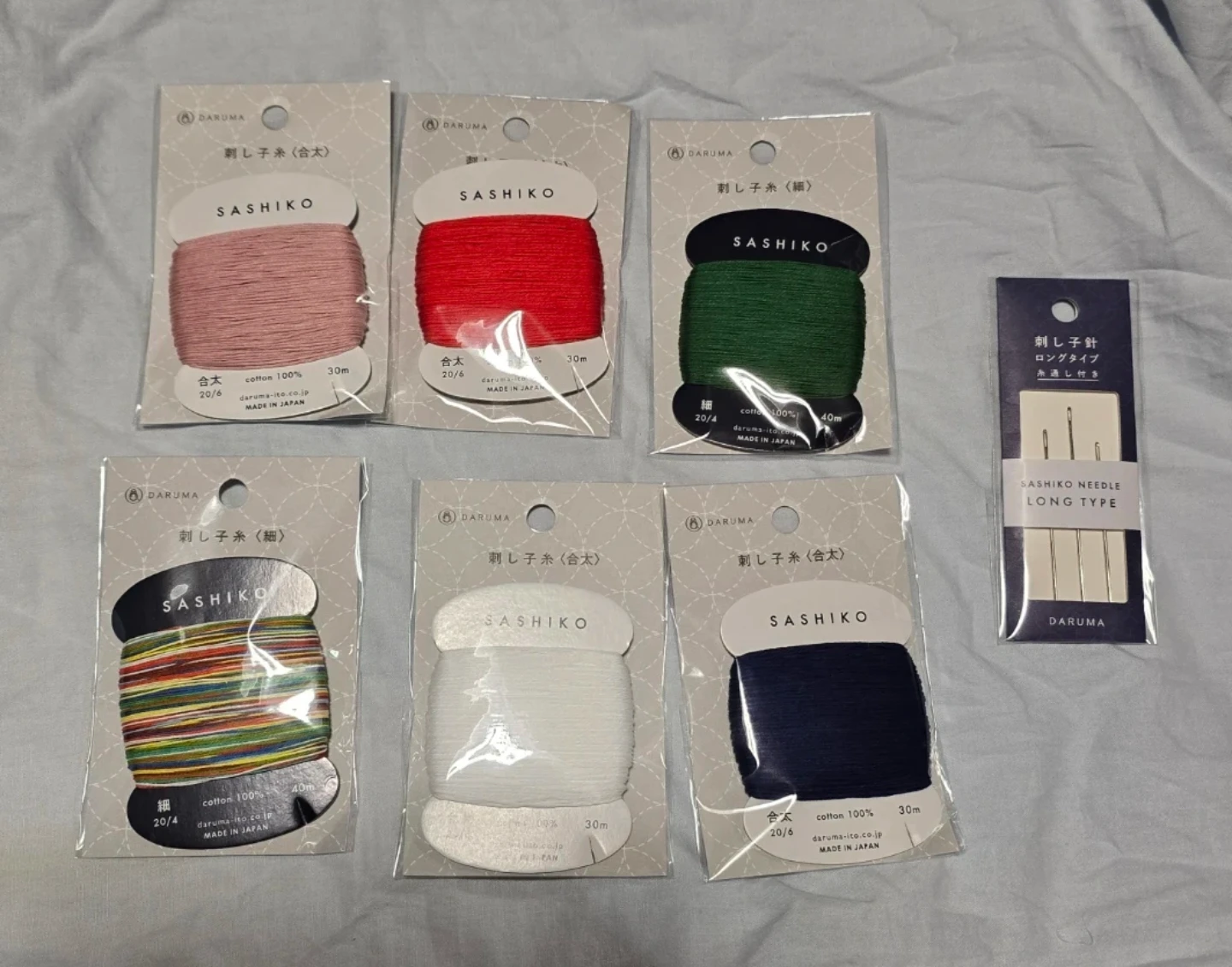 Japan Daruma Sashiko Thread Collection & Needles