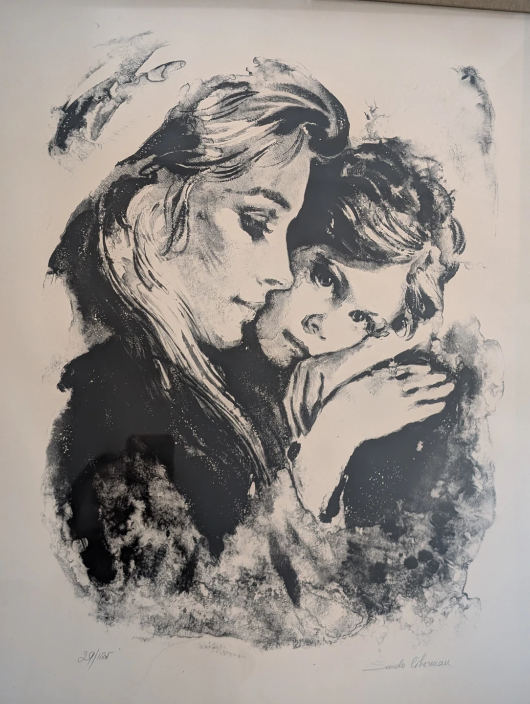 Sandu Liberman Mother & Child Lithograph Signed and Numbered - photo 2