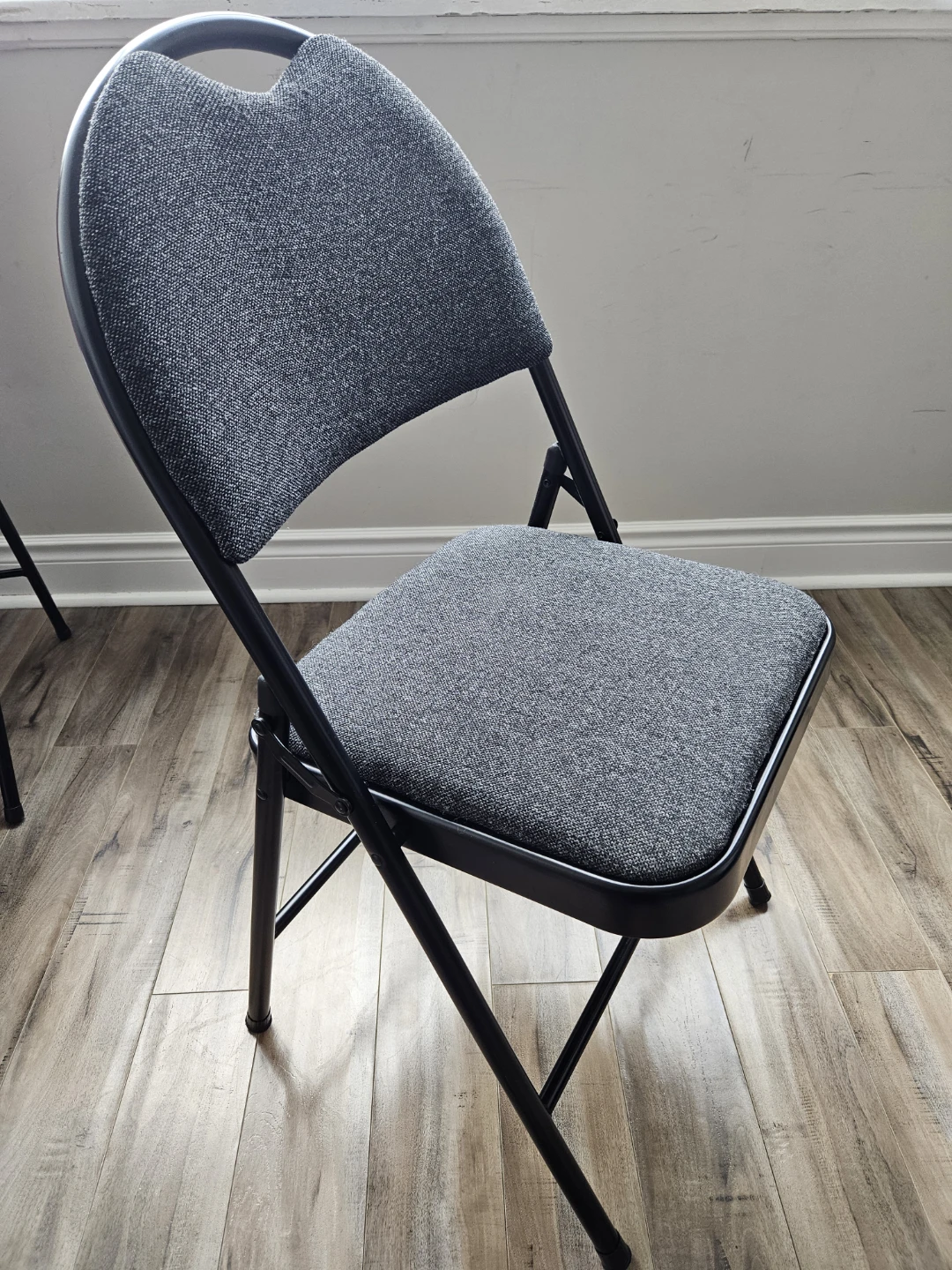 Black Folding Chairs - Great Condition - photo 3