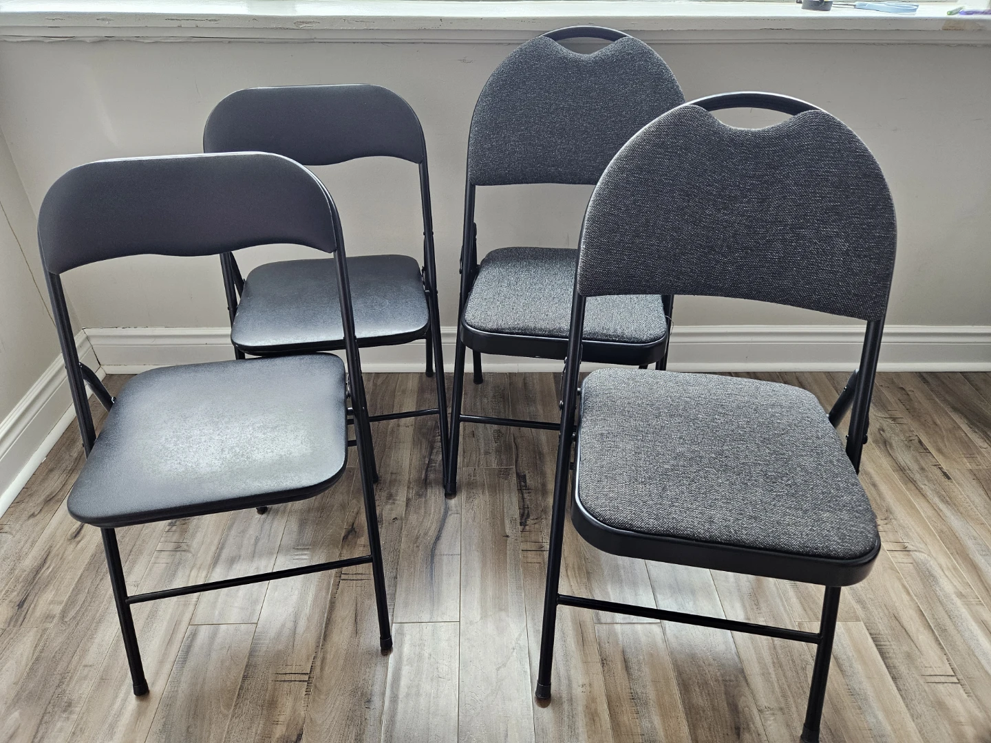 Black Folding Chairs - Great Condition - photo 5