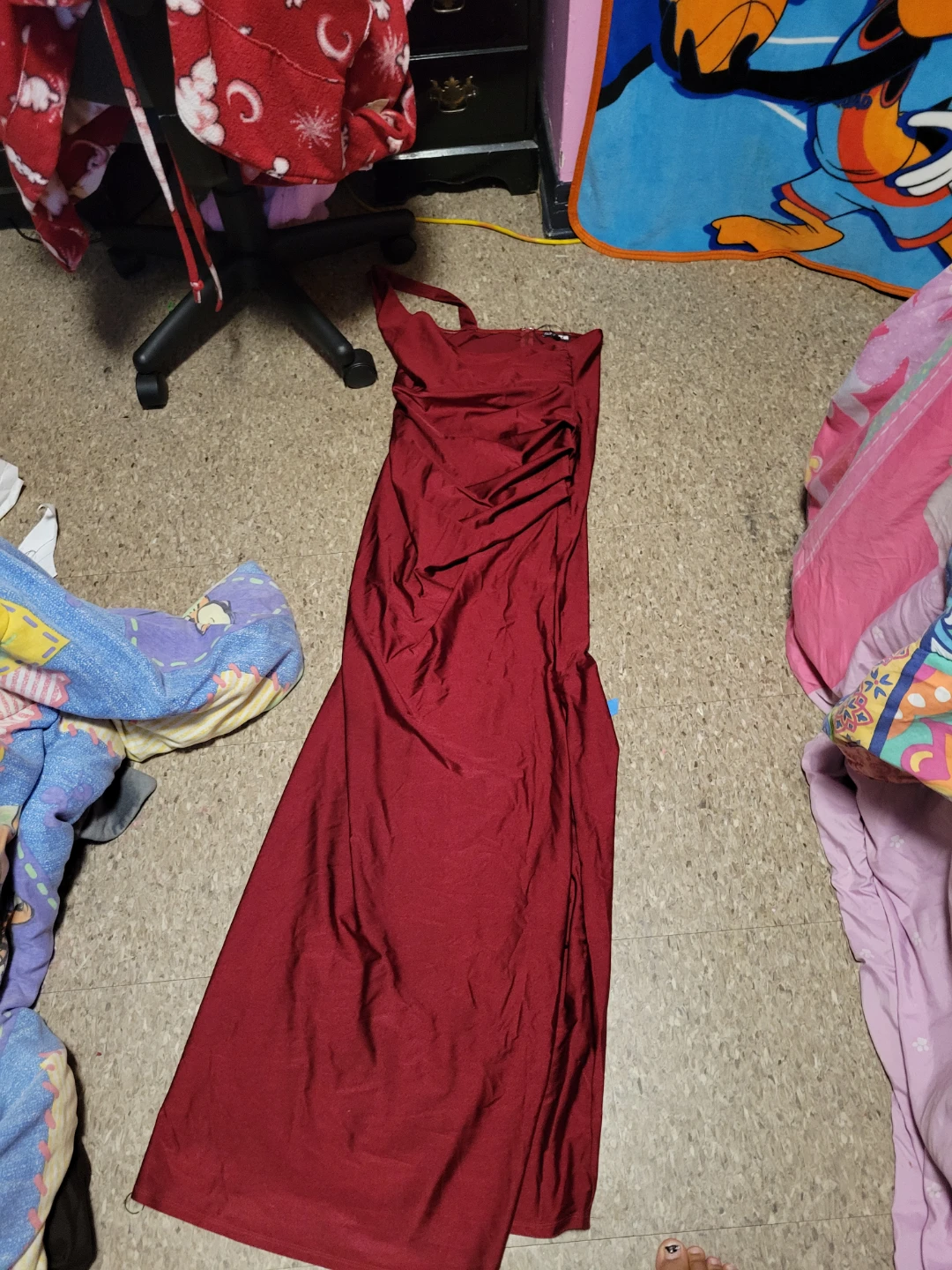 Maroon off the shoulder Maxi Dress