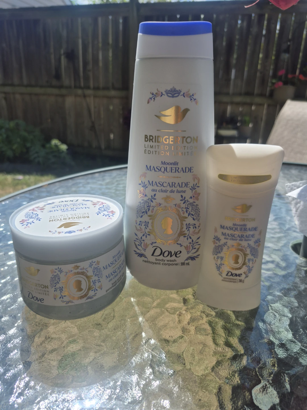Dove Moonlit Masquerade Body Wash, Scrub & Deodorant Set