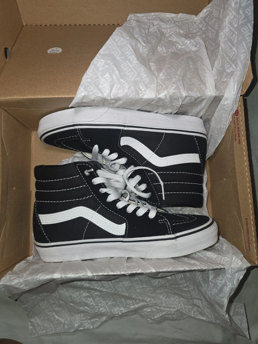 Vans Sk8-Hi Black/Black/White Shoes