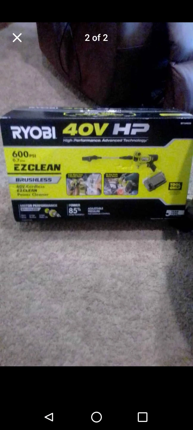 Ryobi 40V HP 600 PSI EZClean Power Cleaner