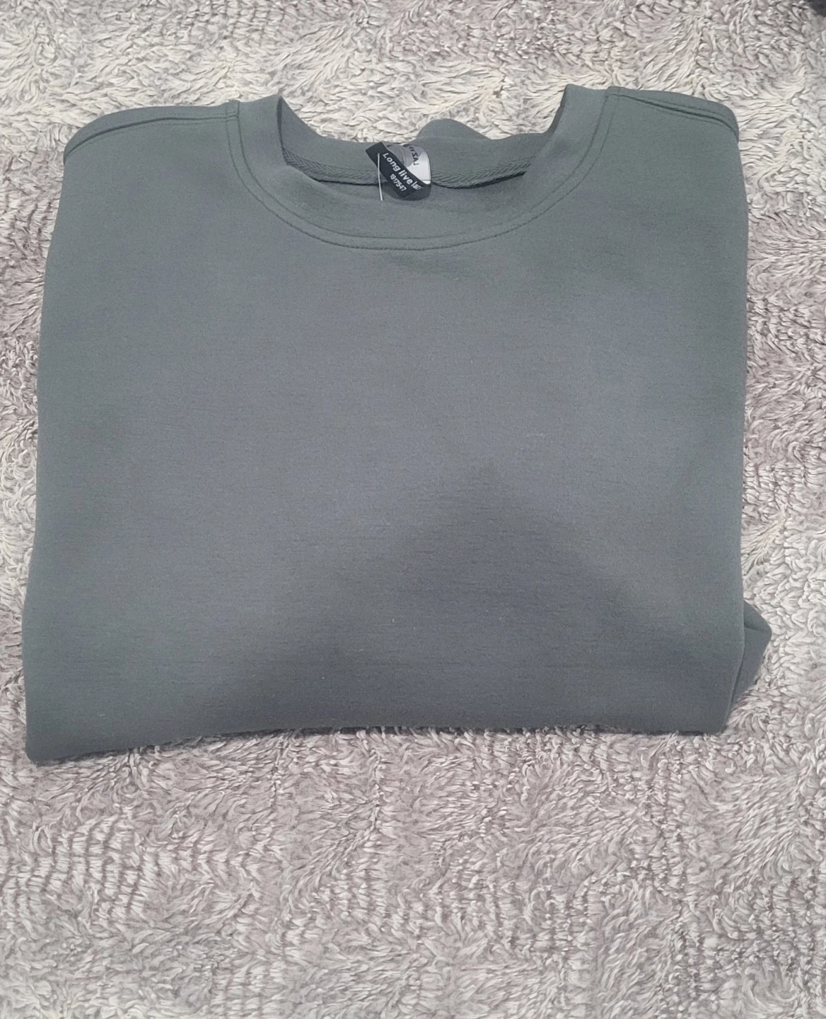 Cotton Blend Crewneck Sweatshirt