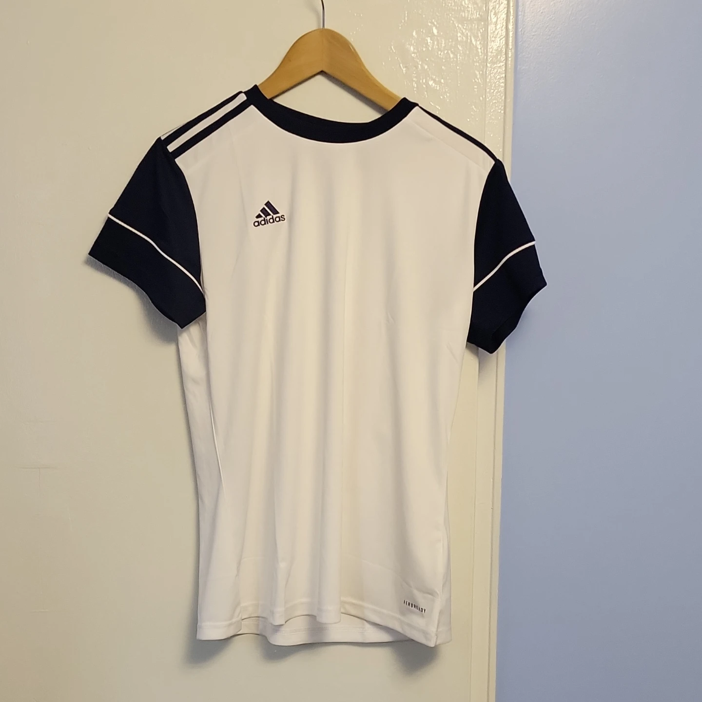 Adidas AEROREADY T-Shirt White/Navy Size L