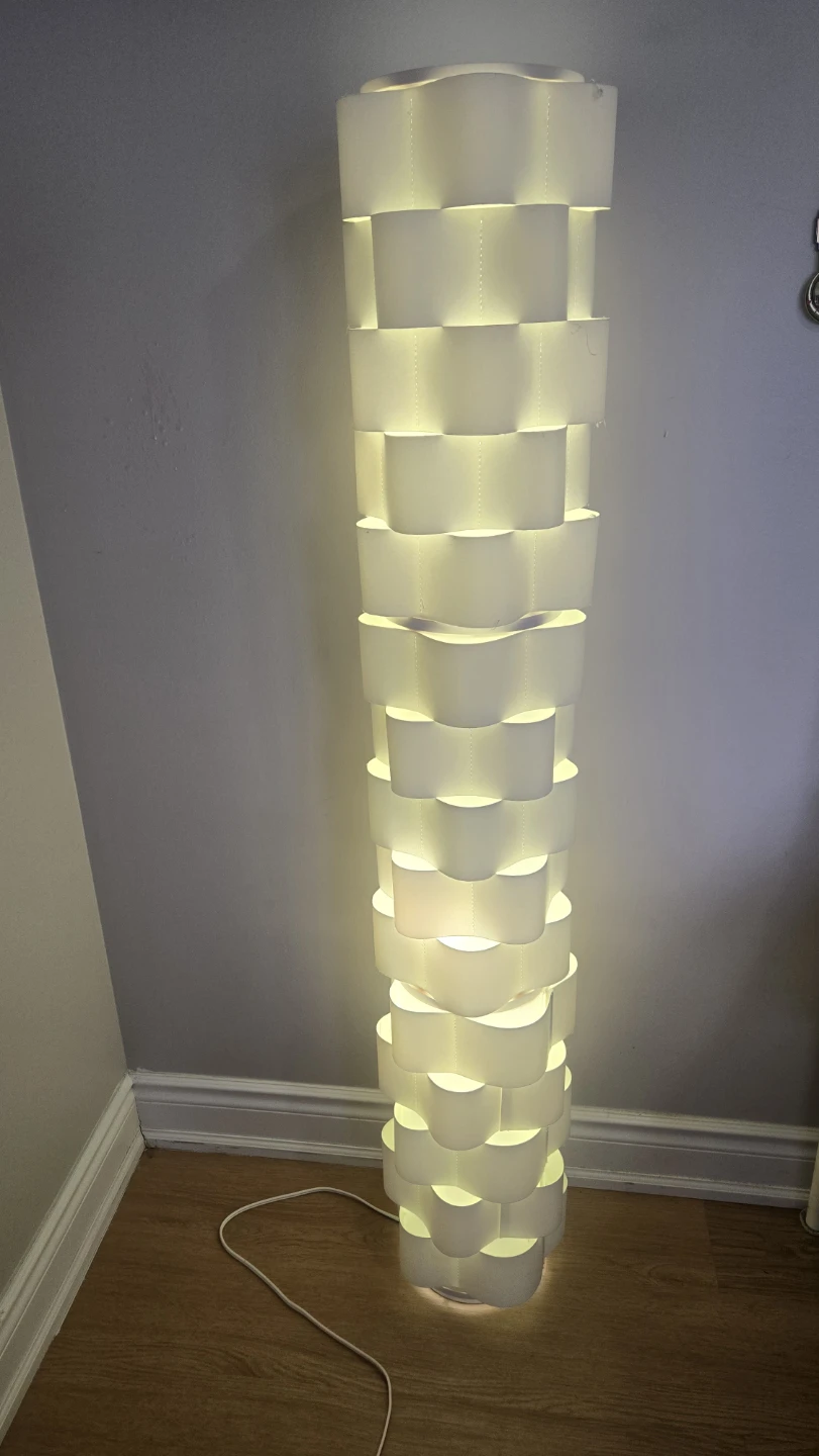White Torchiere Floor Lamp