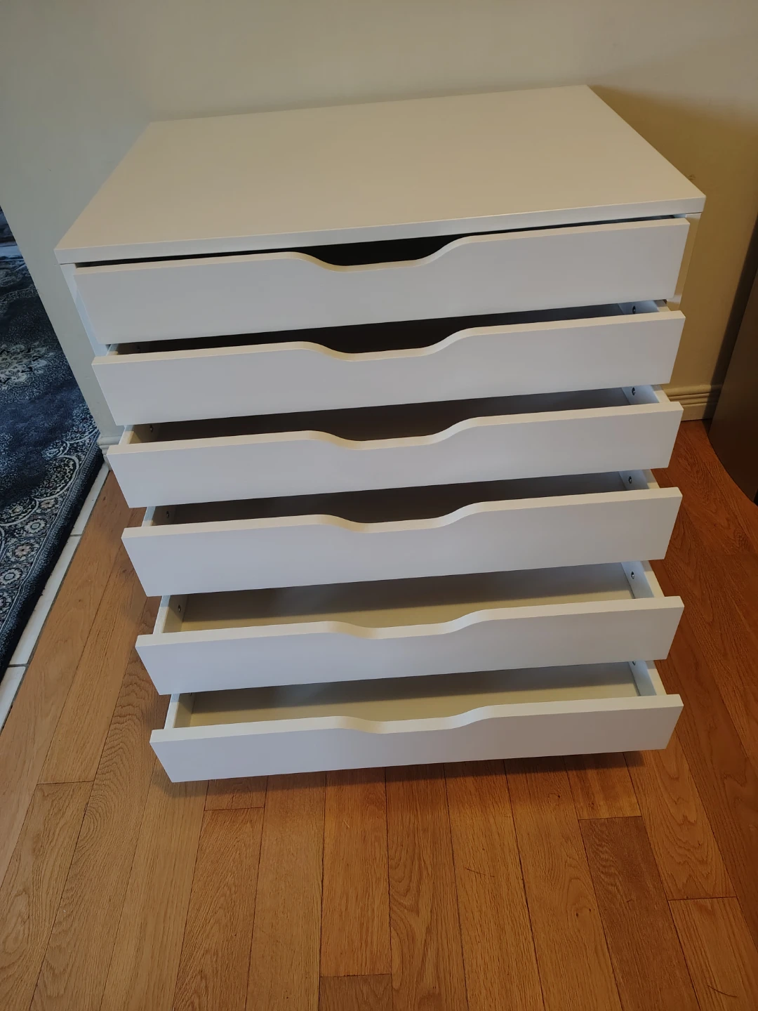 White 6-Drawer Rolling Cabinet - photo 2