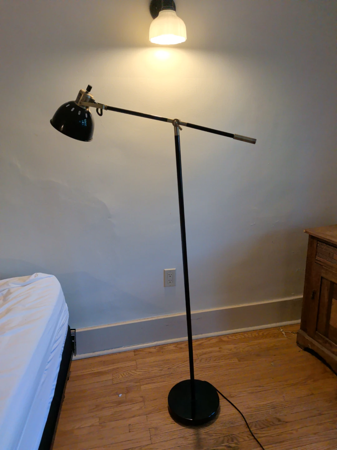 Adjustable Floor Lamp - Black Metal