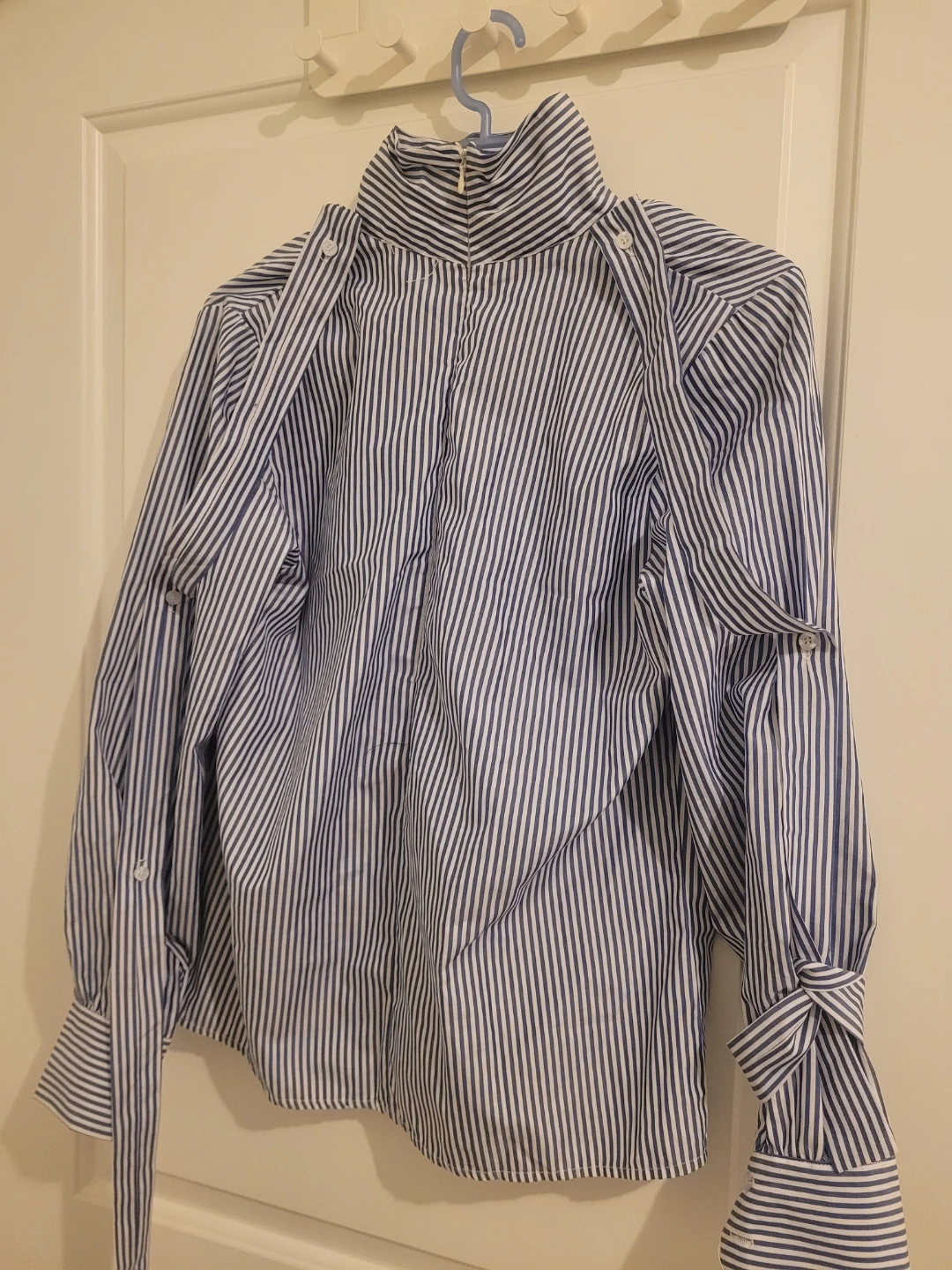 Blue and White Striped Blouse - photo 2