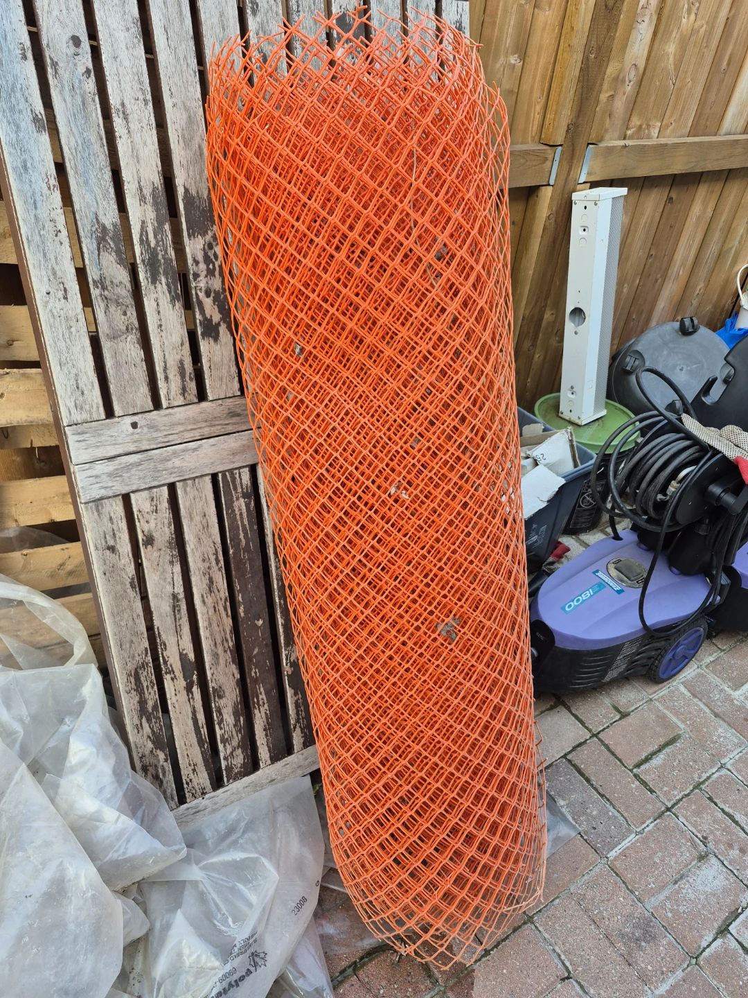 Orange Plastic Safety Fencing Mesh Roll