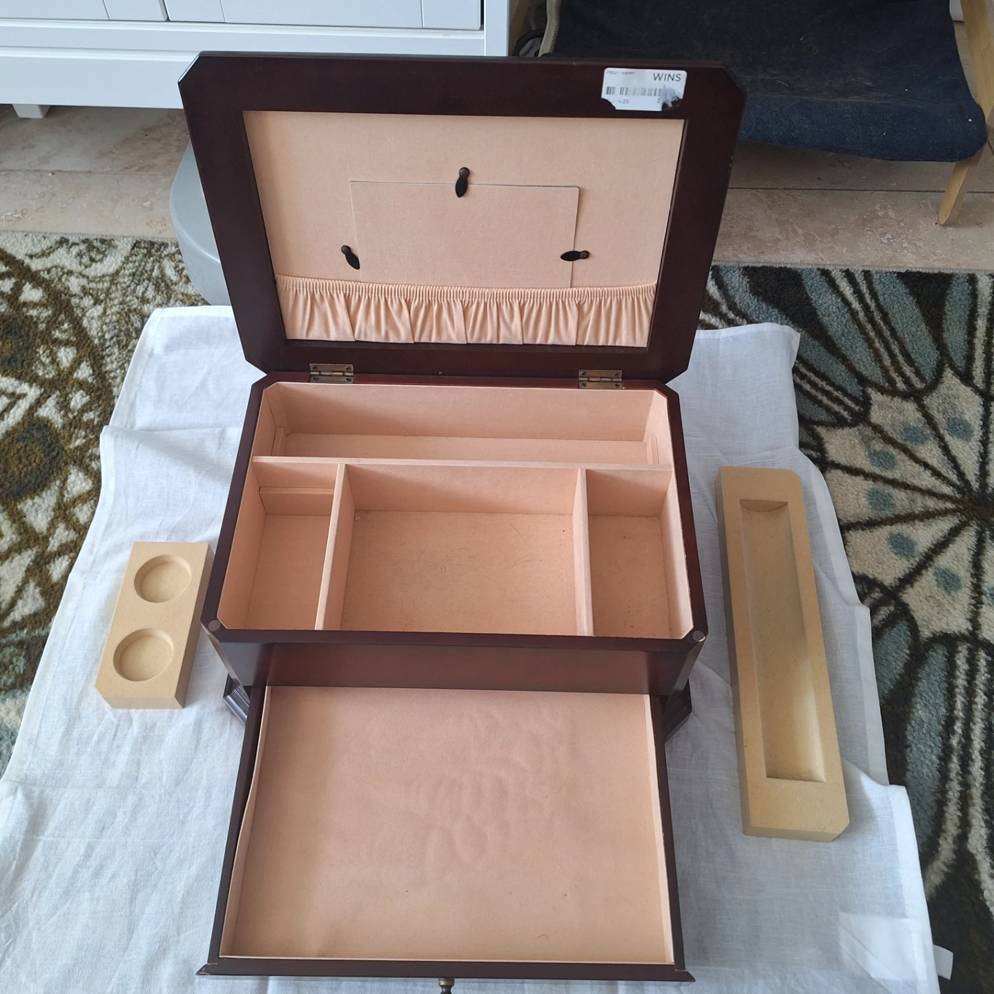 Bombay Wooden Jewellery Box with Photo Frame - photo 2