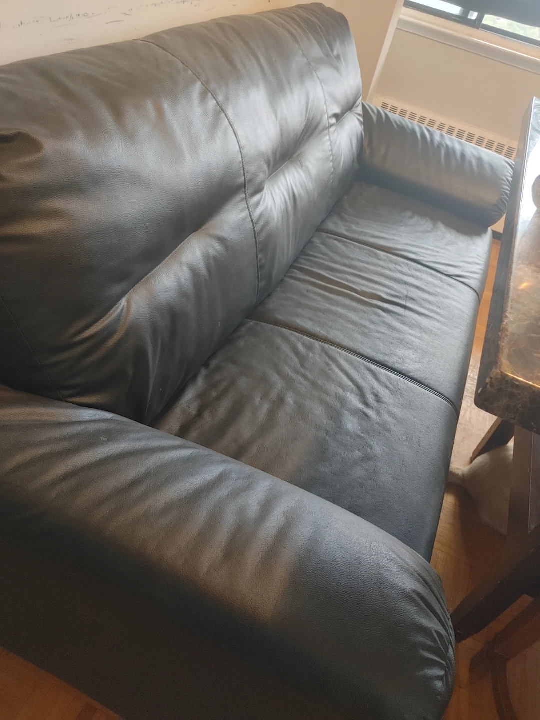 Black Leather Sofa