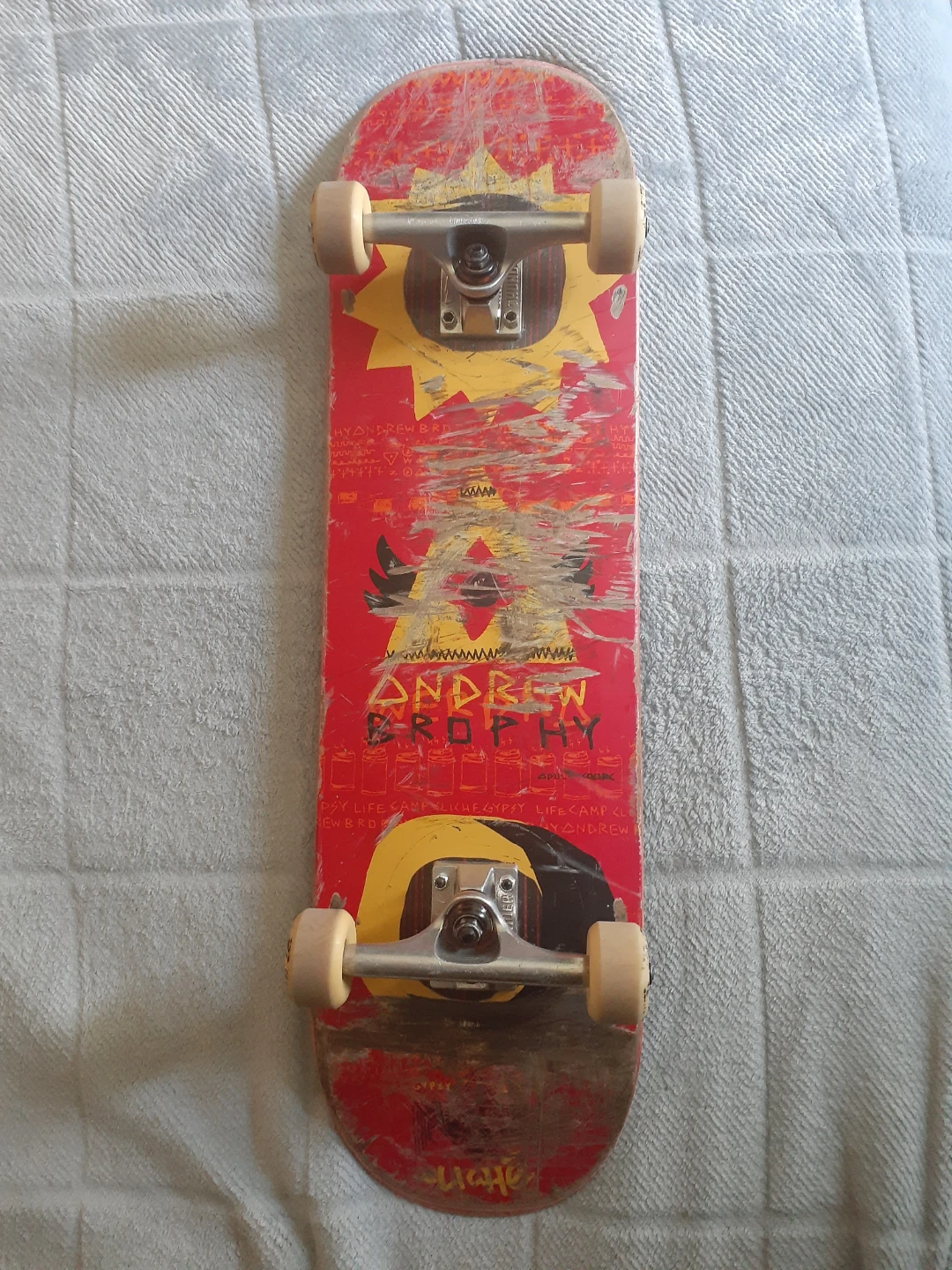 Skateboard Complete (8.25") & Skate Shoes (Size 10.5 Mens)
