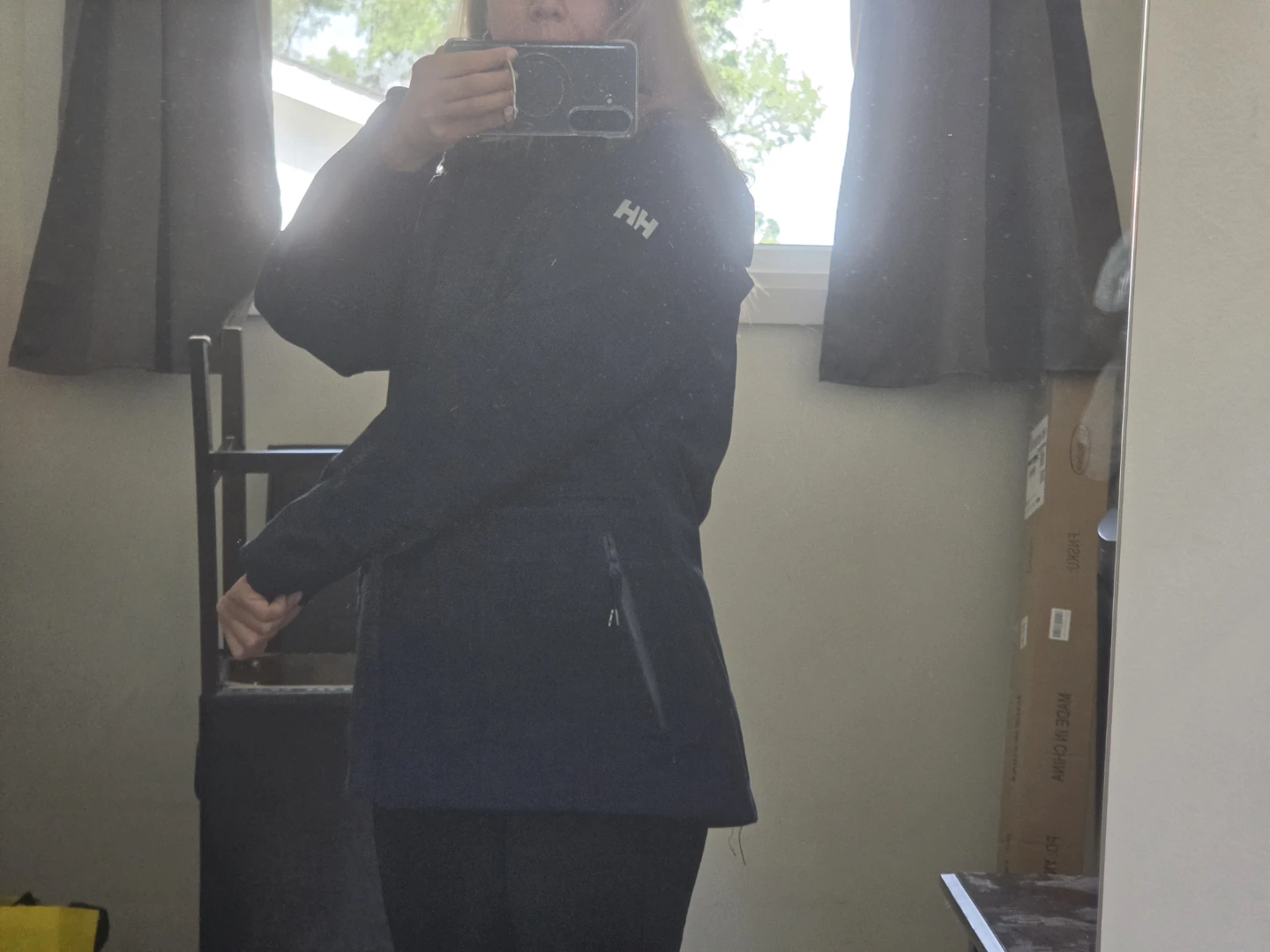 Helly Hansen Navy Parka with Fur Hood - Size Small - photo 3