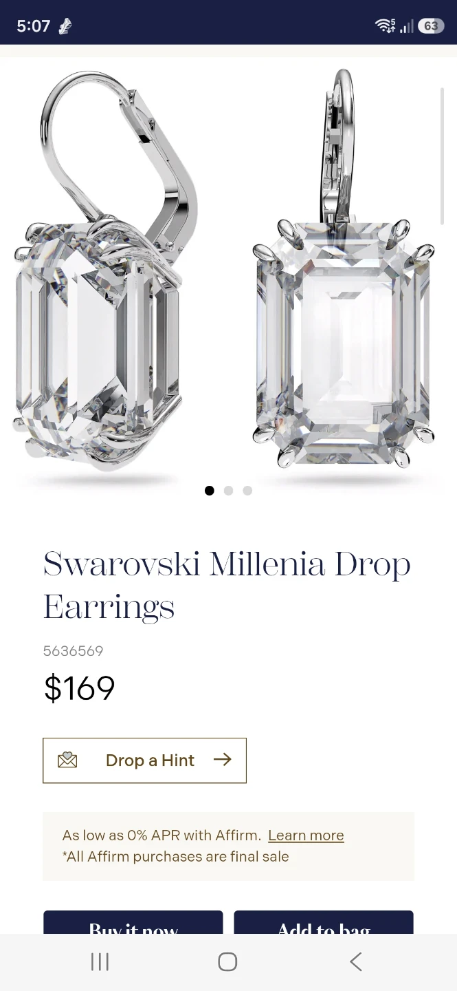 Swarovski Millenia Drop Earrings