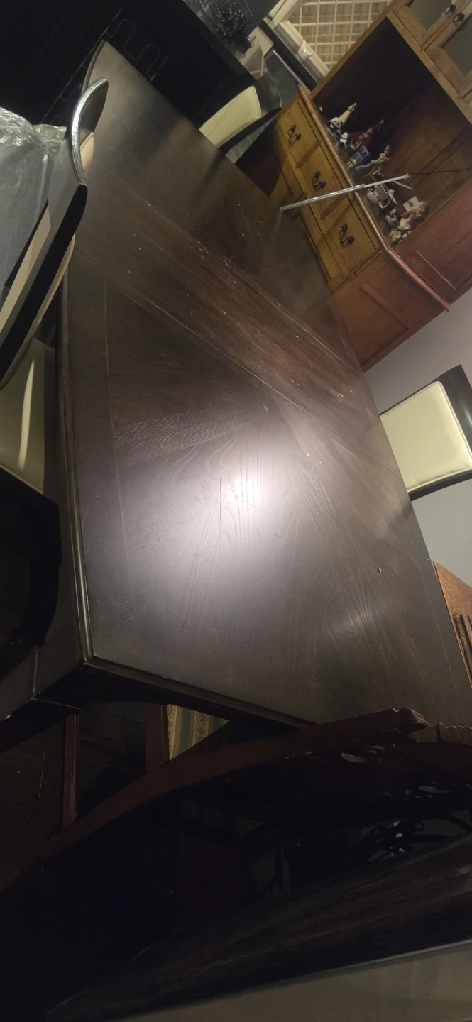 Dark Wood Dining Table and 8 Chairs Set - photo 3