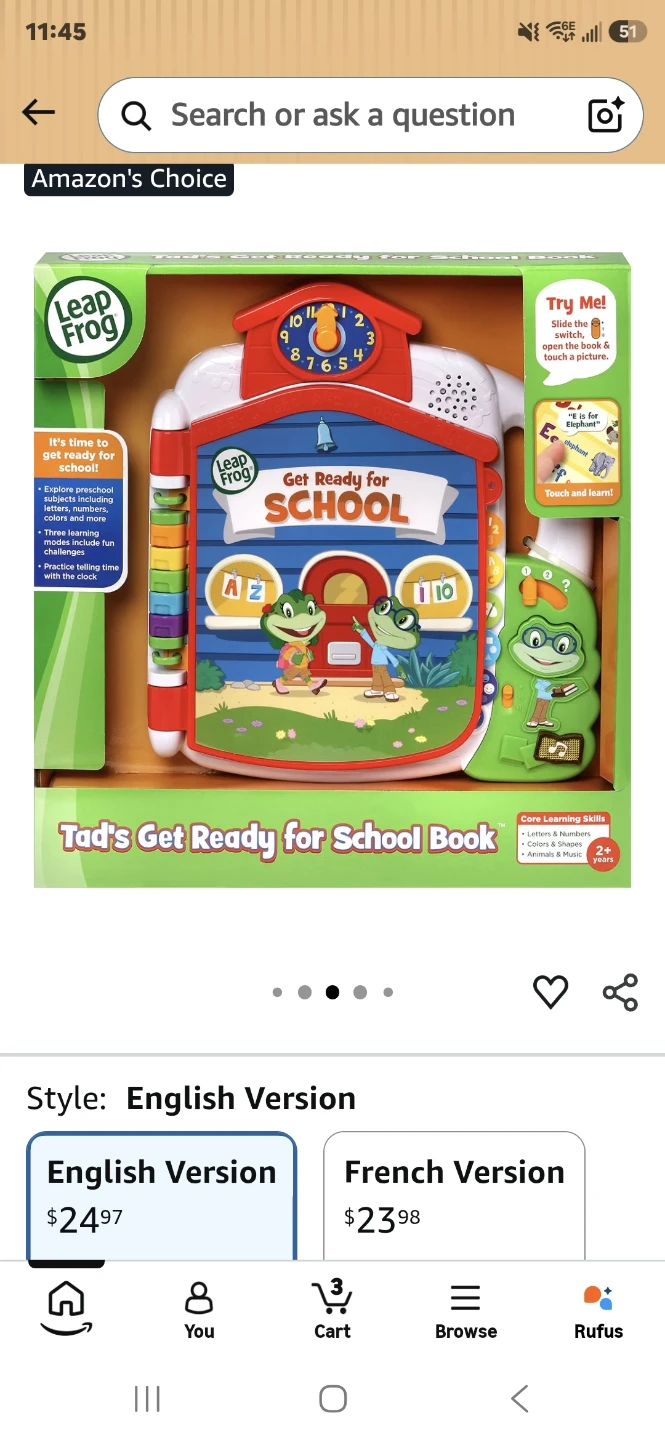 LeapFrog Tad's Get Ready for School Book - photo 3