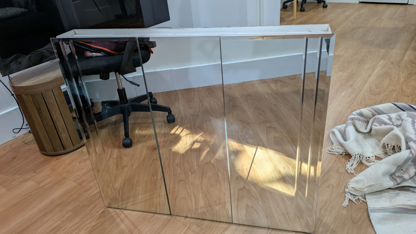 Medicine Cabinet with Mirrored Doors