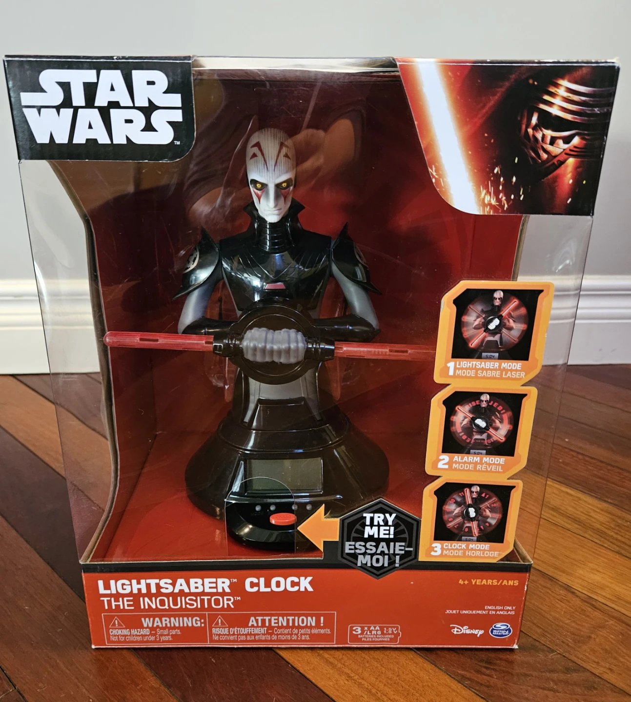 Star Wars Spin Master The Inquisitor Lightsaber Clock