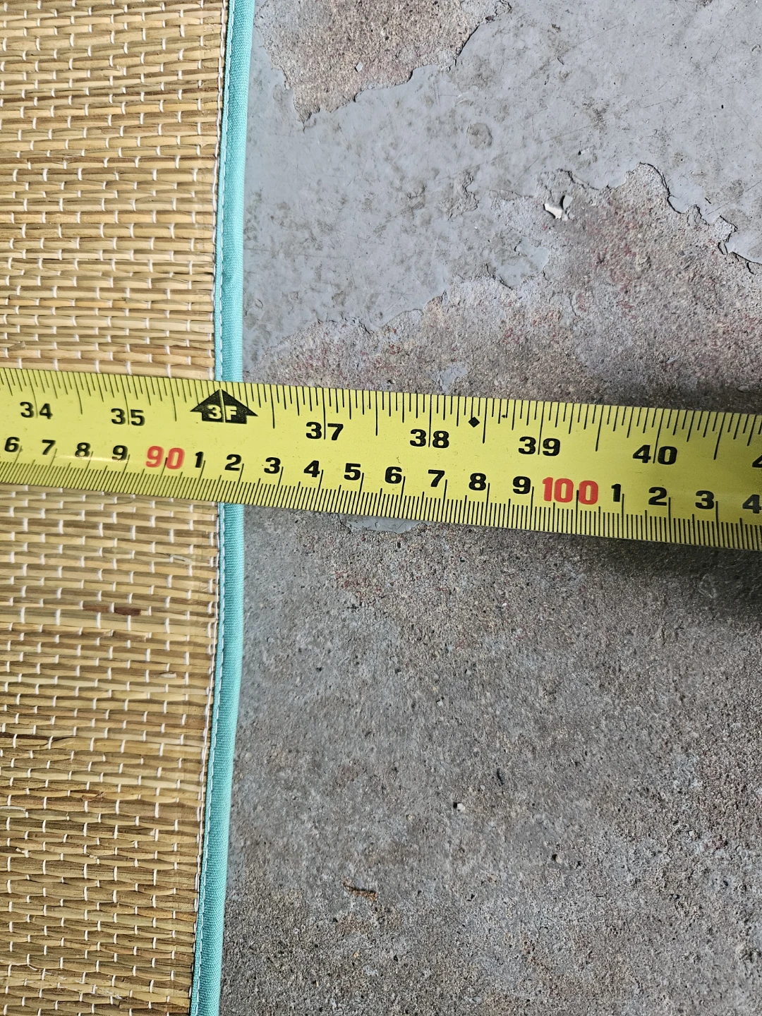 Woven Floor Mat with Teal Trim - photo 5