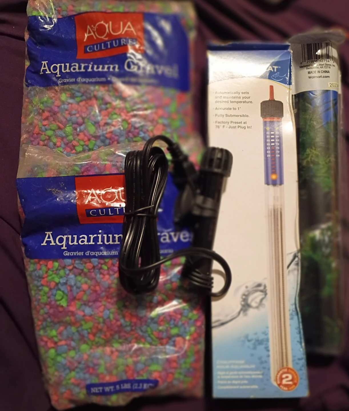 Aqua Culture Aquarium Gravel and Heater Bundle