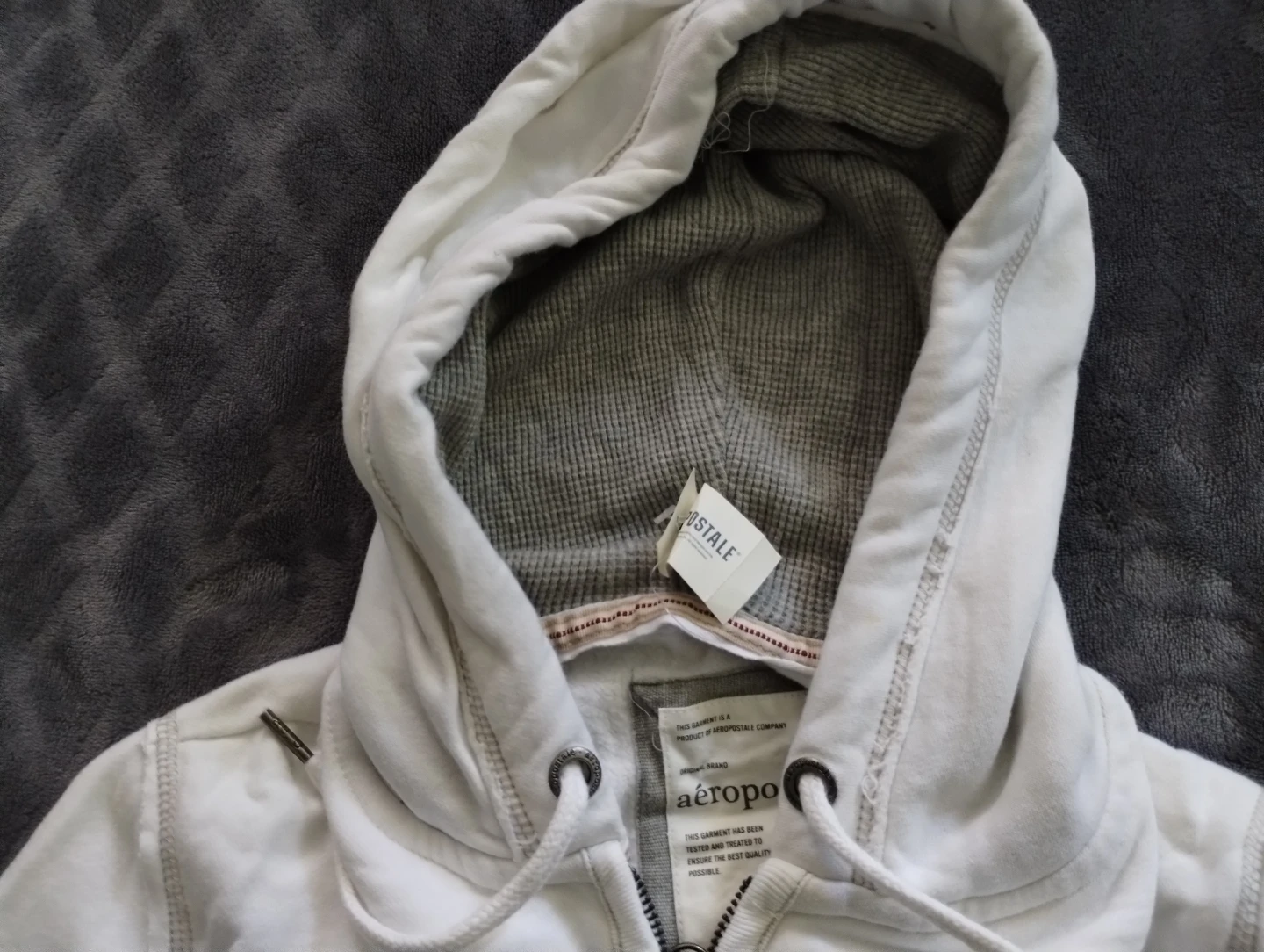 Aeropostale White Zip-Up Hoodie - photo 3