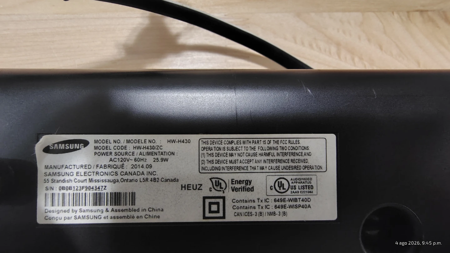 Samsung HW-H430/ZC Soundbar Bluetooth - photo 5
