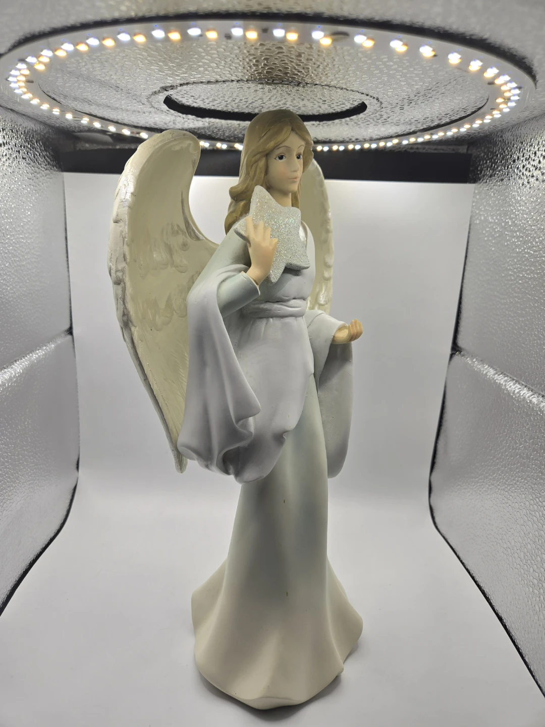 Angel Figurine Holding a Sparkling Star - photo 2