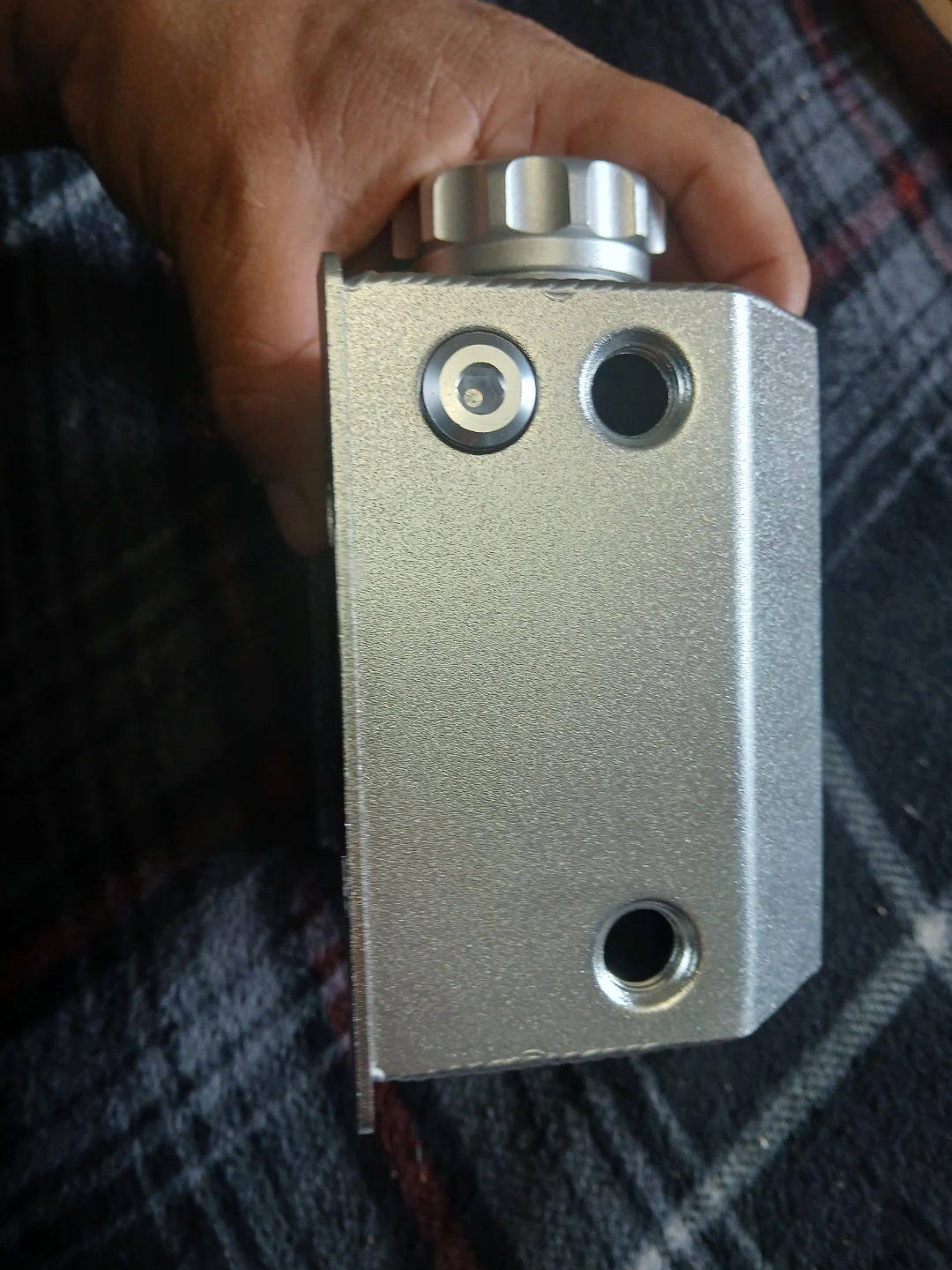 Silver Aluminum Oil Catch Can Reservoir Tank - photo 4