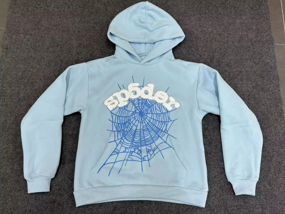 Light blue Sp5der Hoodie Size (s)