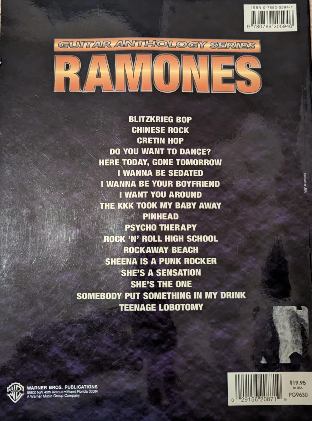 USED Ramones Guitar Anthology Guitar TAB Songbook - photo 2