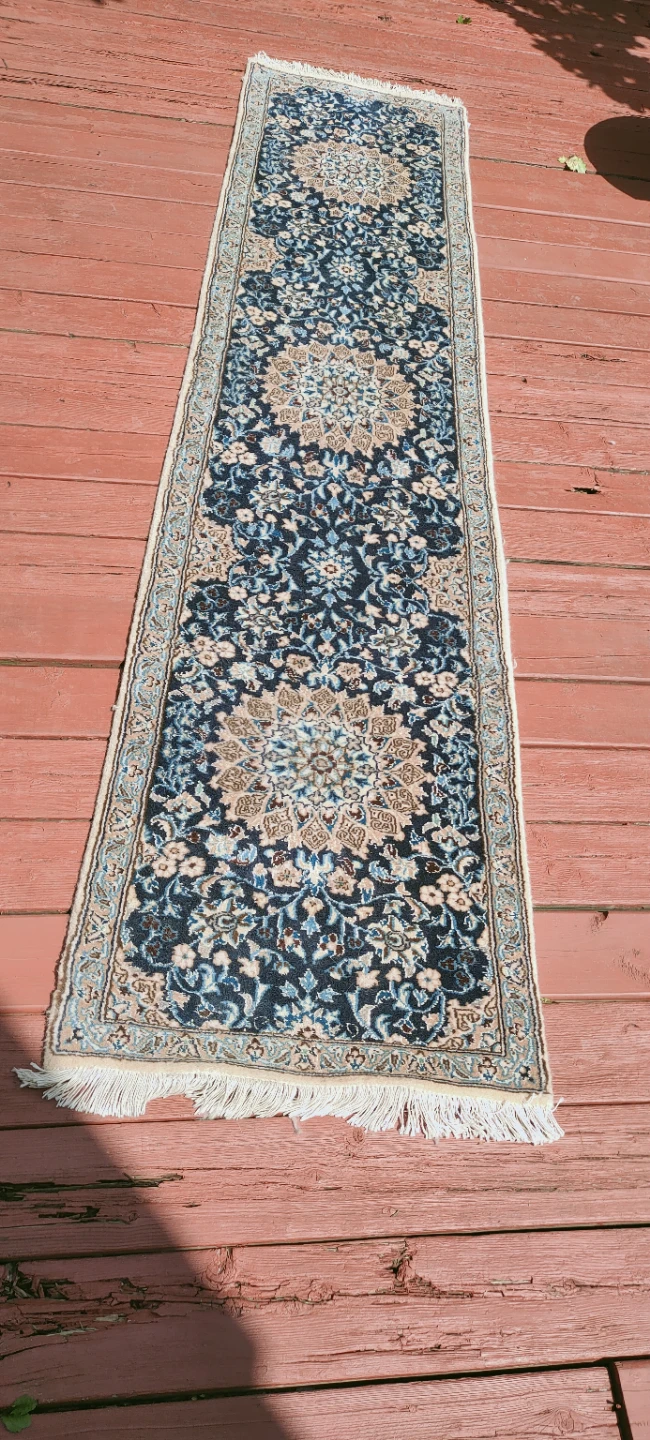 Traditional Persian Nain Runner Rug