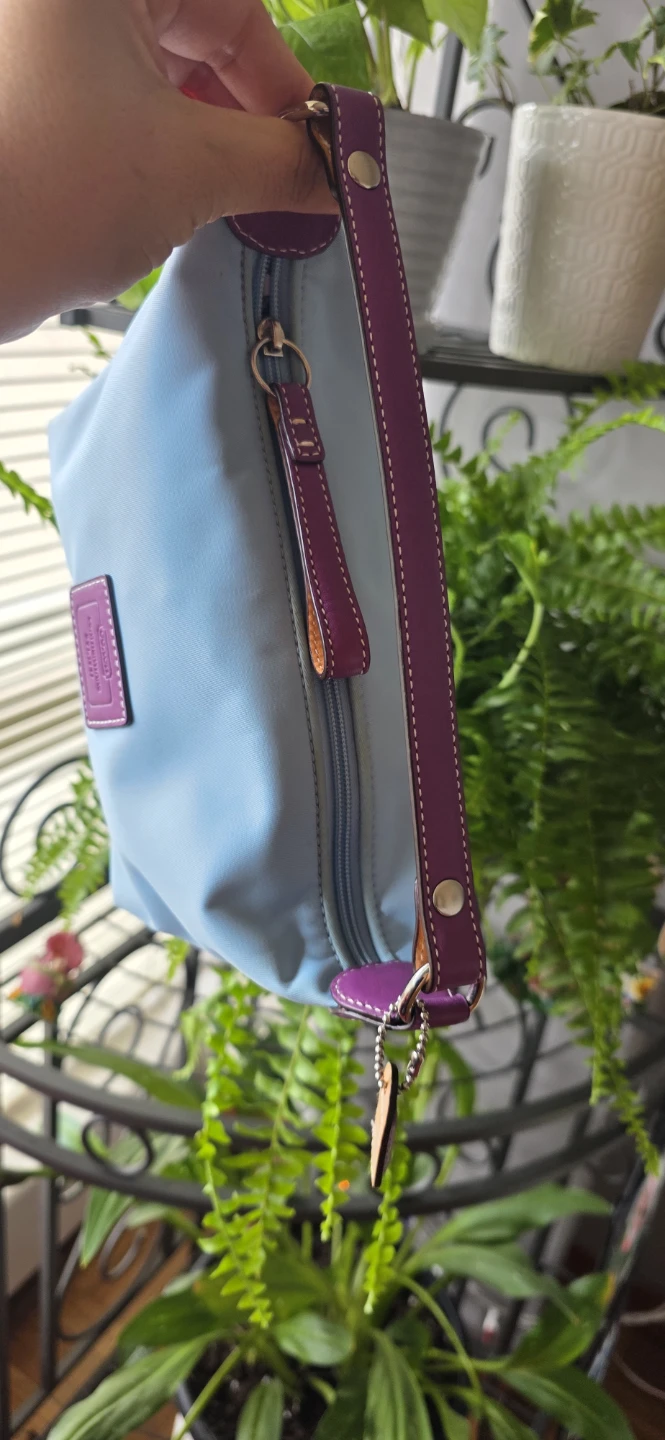 Vintage Y2K Coach Baby Blue Nylon Mini Bag - Like New - photo 4