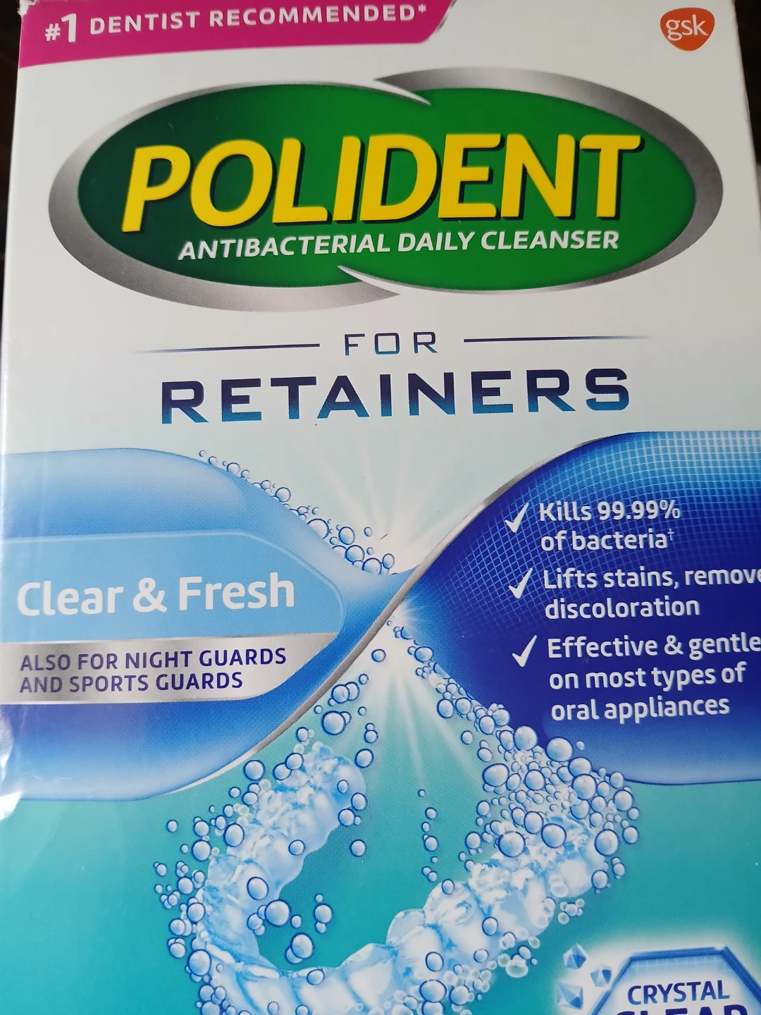 Polident Antibacterial Daily Cleanser for Retainers
