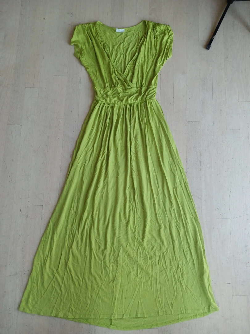 Lime green summer crossover maxi dress 💚 - photo 3