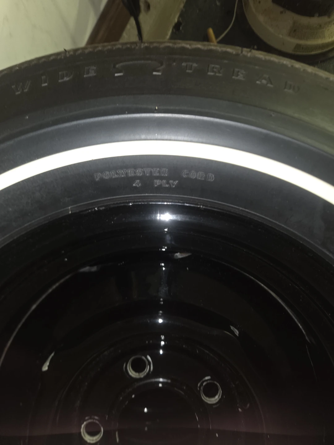 4 Whitewall Tires on Black Rims - photo 5