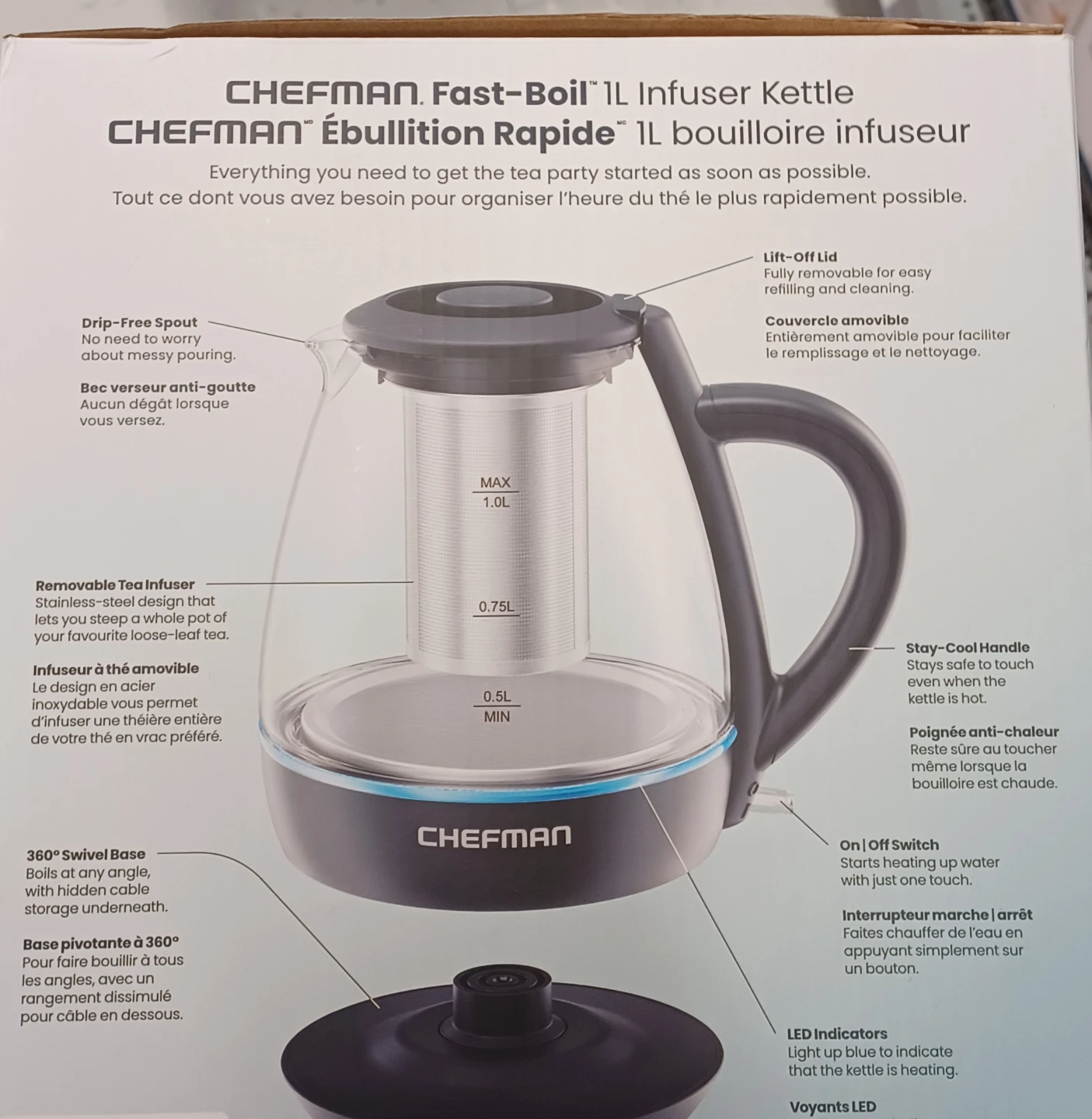 Chefman Fast-Boil 1L Infuser Kettle - photo 3