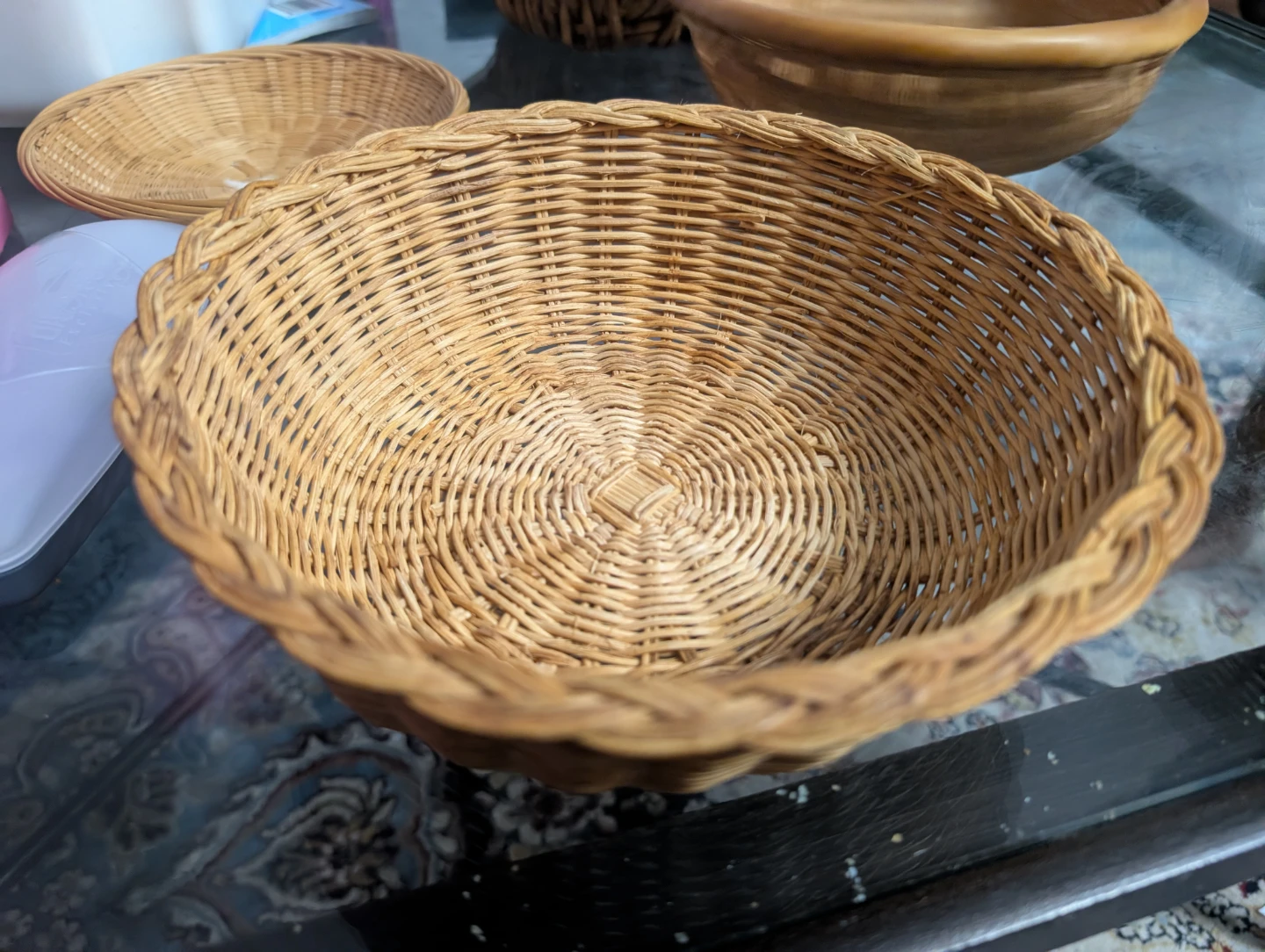 Woven Rattan Basket - photo 2