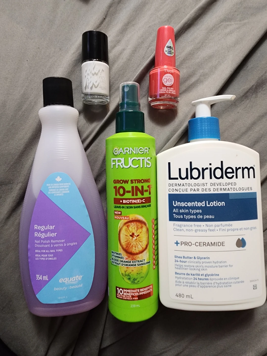 Lotion, Nail Polish Remover & Hair Spray Bundle