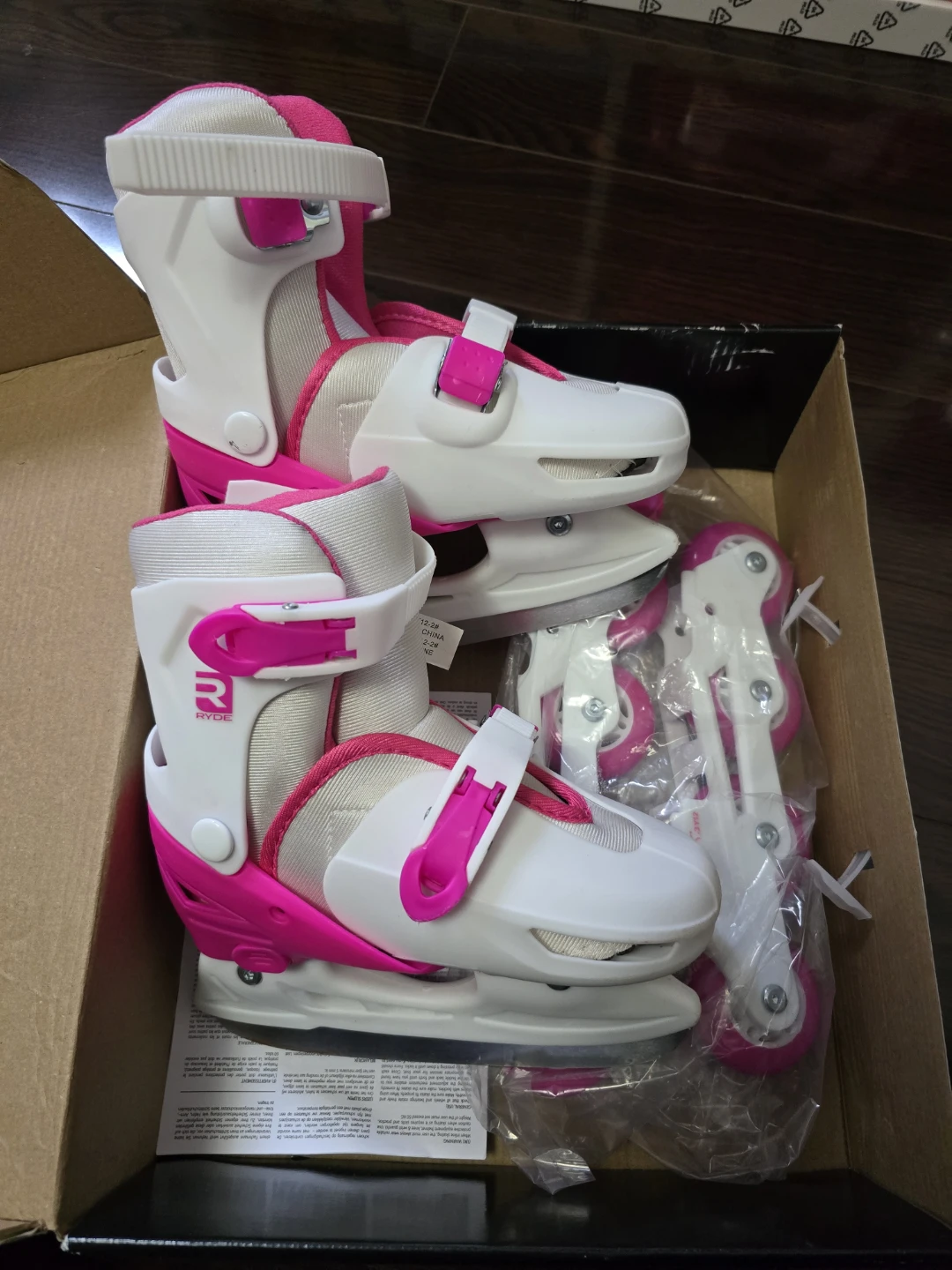 Ryde Convertible Inline/Ice Skates Size Y12-Y13 / 1-2 - photo 3