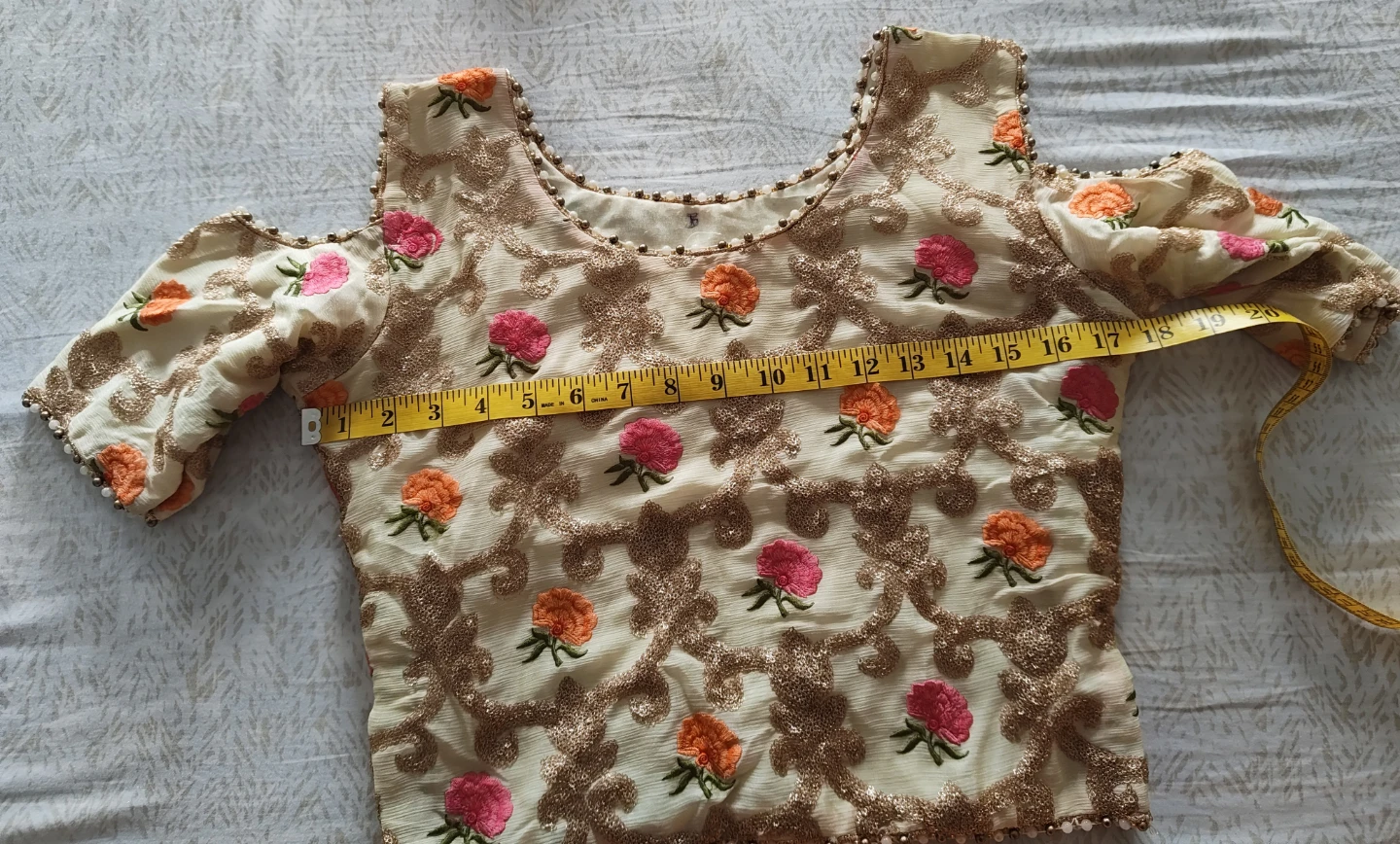 Embroidered Blouse and Skirt Set with Dupatta - photo 5