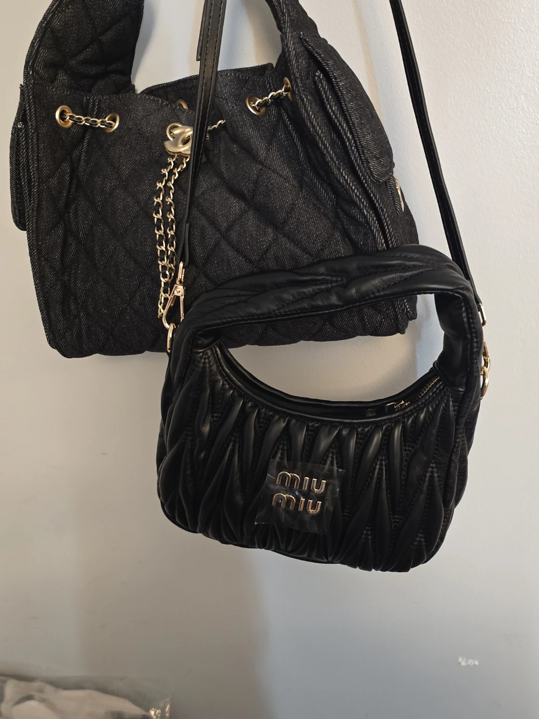 Miu Miu Black Quilted Leather Shoulder Bag