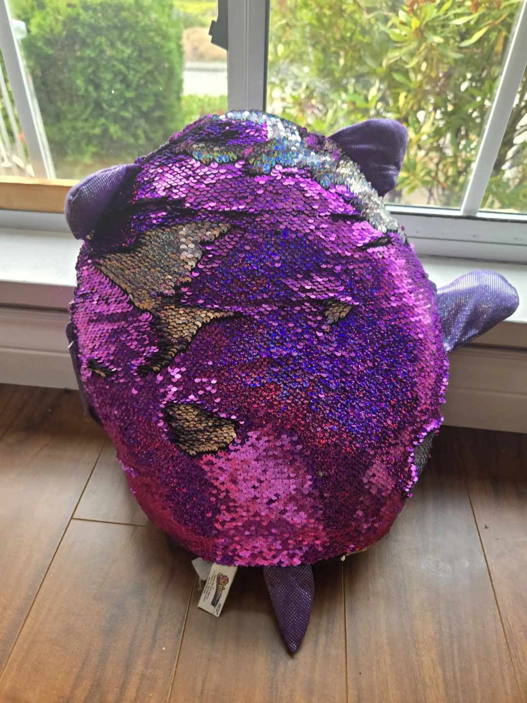 Purple Reversible Sequin Stuffed Animal Toy - photo 2